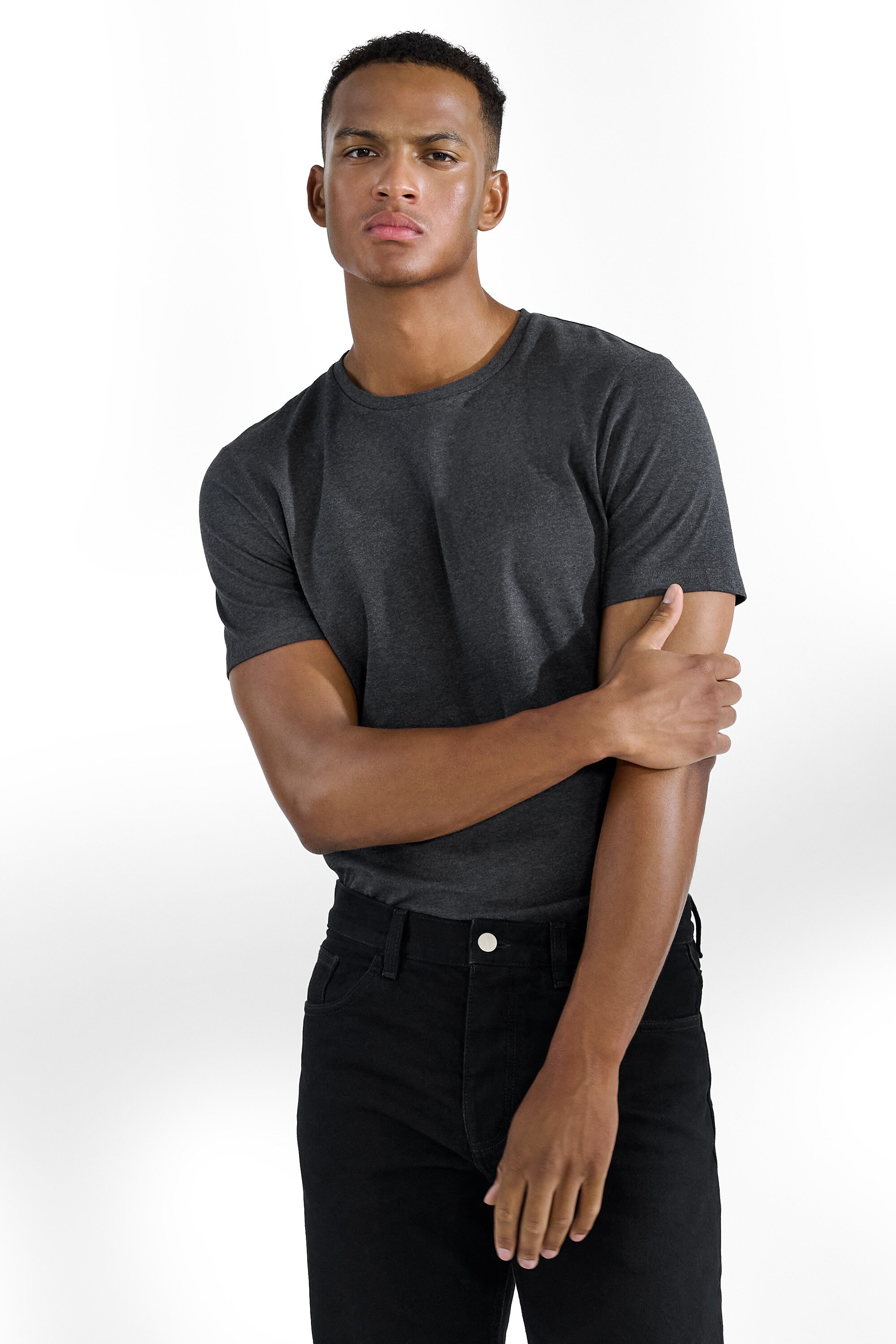 2-Pack Crew-Neck cotton stretch